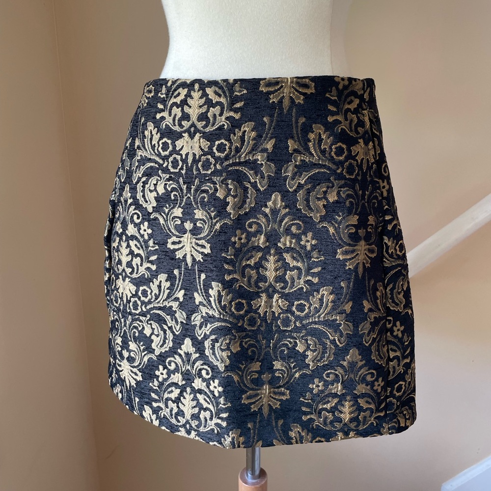 Jacquard A-Line mini skirt